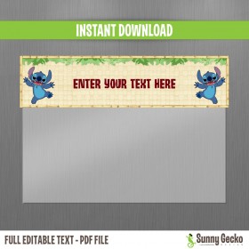 Lilo and Stitch Party Treat Bag Toppers